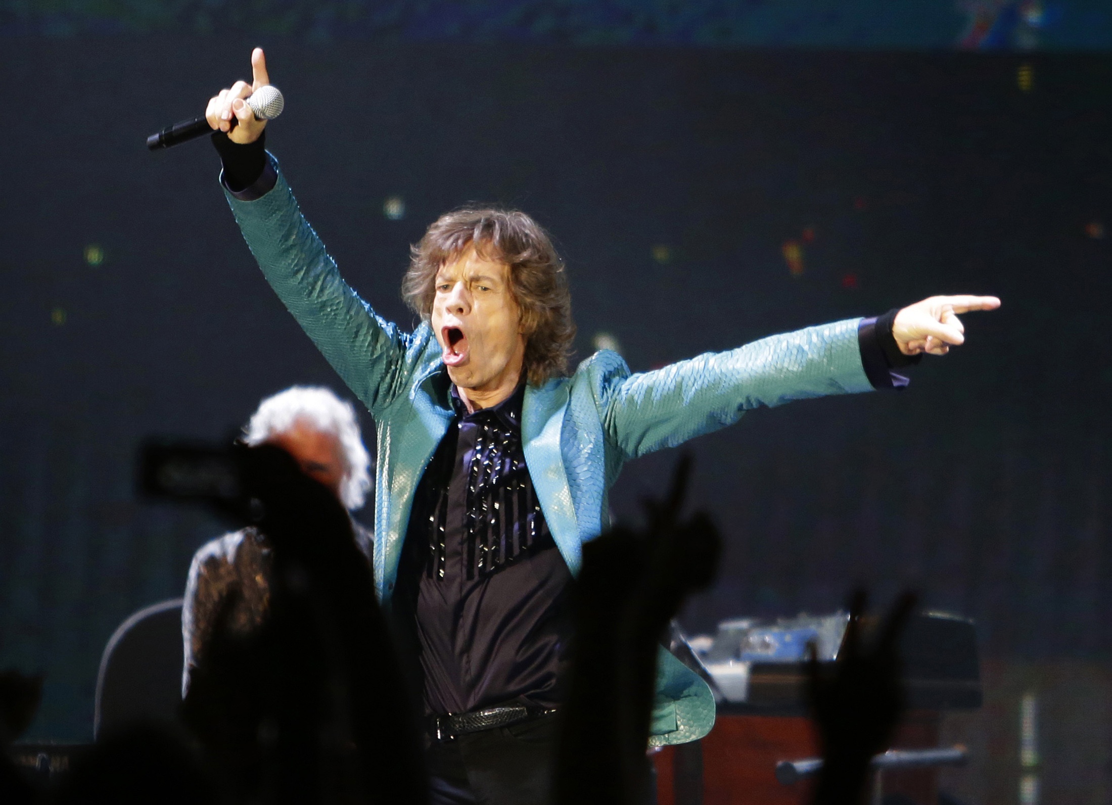 Mick Jagger, vocalista dos Rolling Stones, durante show ocorrido em Singapura, no último dia 15 de março | Tim Chong/Reuters