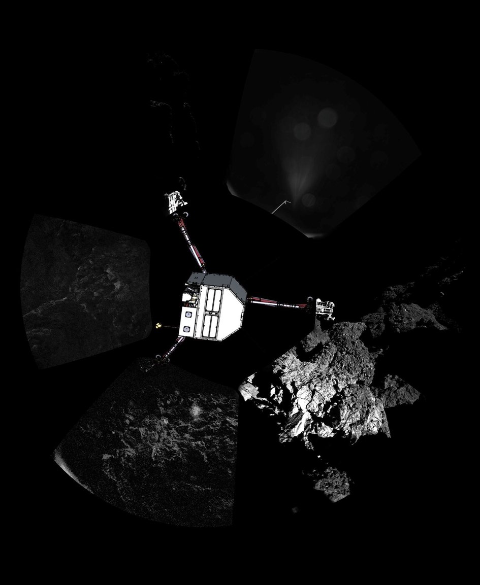 Primeira foto panorâmica do cometa visitado pela sonda Rosetta | Divulgação/ESA