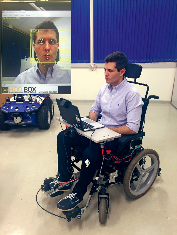 Tecnologia identifica pontos no rosto. (acima, no destaque). Testes estão sendo realizados pela equipe | Divulgação