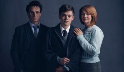 Harry, Albus Severus y Ginny.