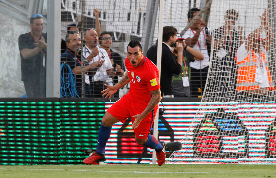 Esteban Paredes anotó dos goles en el triunfo 3-1 sobre Venezuela / Agencia UNO