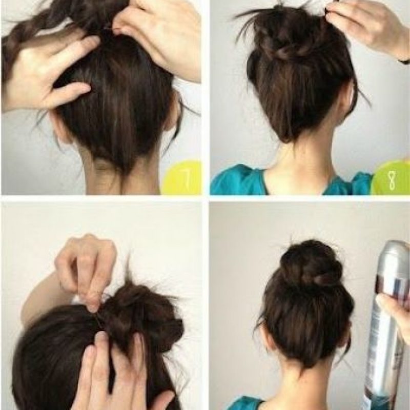 Прическа красивый пучок на средние волосы. Небрежный пучок на длинные волосы. Быстрый пучок на длинные волосы. Прическа небрежный пучок на средние волосы. Как просто сделать пучок на голове.