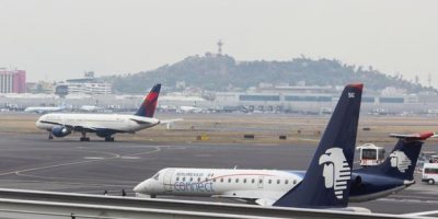 Chocan aviones en Aeropuerto Internacional de la Ciudad de México